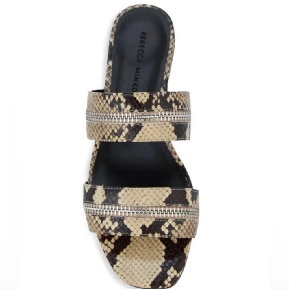 Rebecca Minkoff Marciann Genuine Leather Sandals Snakeskin Slip-on Style Size 6